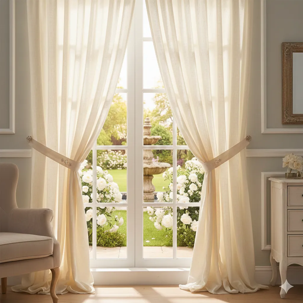  Silitetyt verhot näyttävät kauniilta