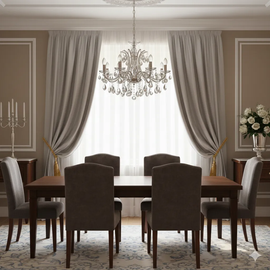  Elegantit verhot ruokapöytään